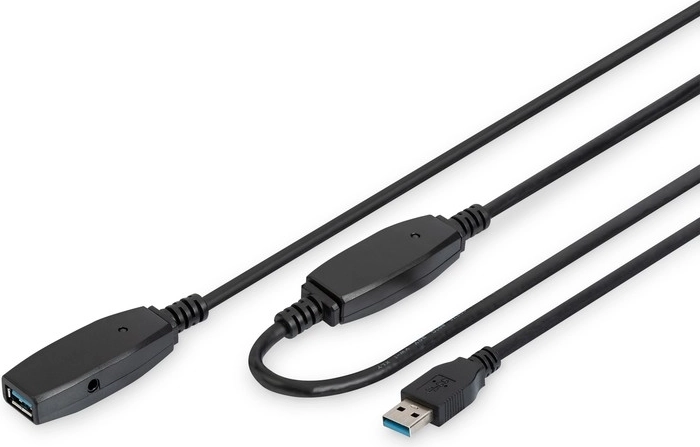 Ενεργό καλώδιο επέκτασης USB 3.0 20 m μαύρο