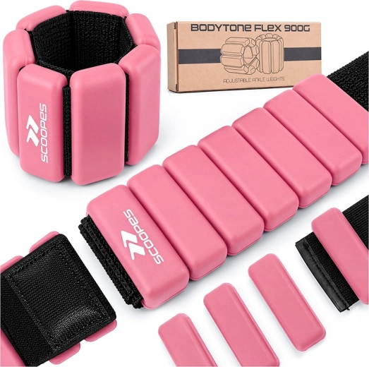 Ρυθμιζόμενα βάρη BodyTone Flex 450 g ροζ