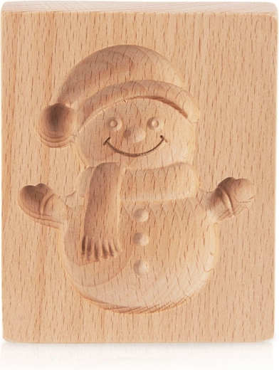 Ξύλινη φόρμα για μπισκότα χιονάνθρωπος 11 × 9,5 cm