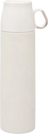 Altom Design θερμός με καπάκι σε σχήμα φλιτζανιού 500 ml λευκός με χρυσές λεπτομέρειες