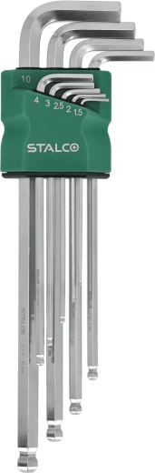 Σετ κλειδιών Allen (imbus) Stalco HEX 1,5–10 mm, επιμηκυμένα με μπίλια, 9 τεμ.