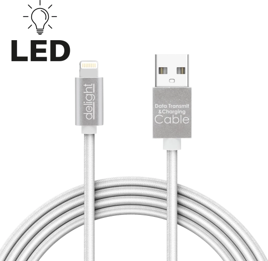 Καλώδιο δεδομένων Lightning για iPhone με υποδοχή LED