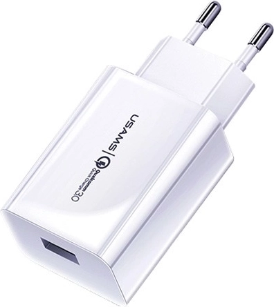 Φορτιστής πρίζας USAMS T22 1xUSB 18W QC 3.0 Γρήγορη φόρτιση