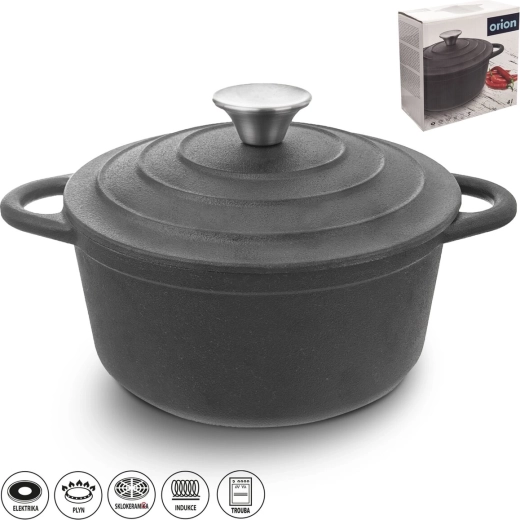 Μαντεμένια κατσαρόλα 4 l με καπάκι