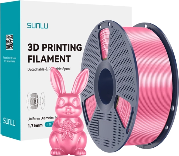 Sunlu PLA+ Silk νήμα PLA+ μεταξένιο ροζ