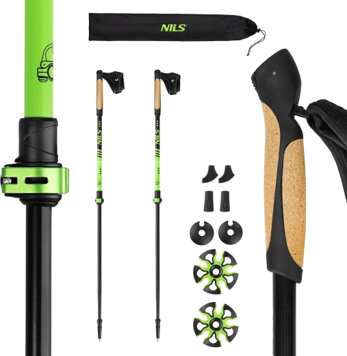 Μπατόν Nordic walking NILS με λαβή από φελλό και σύστημα γρήγορου κλειδώματος