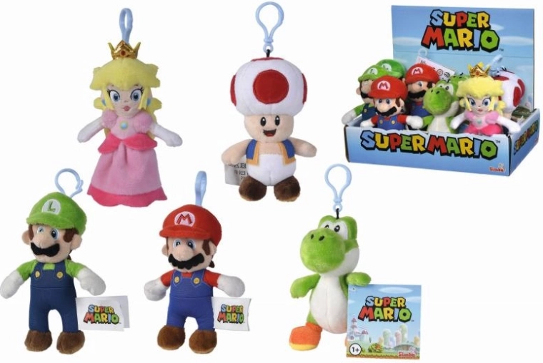 Λούτρινο μπρελόκ Super Mario 12,5 cm – μίξη χαρακτήρων