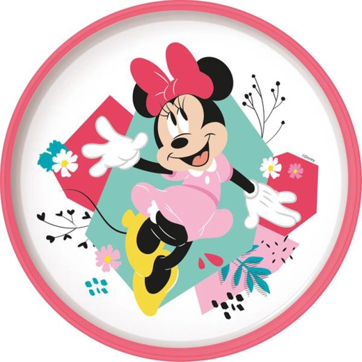 Πλαστικό πιάτο με αντιολισθητική βάση MINNIE 19,5 cm