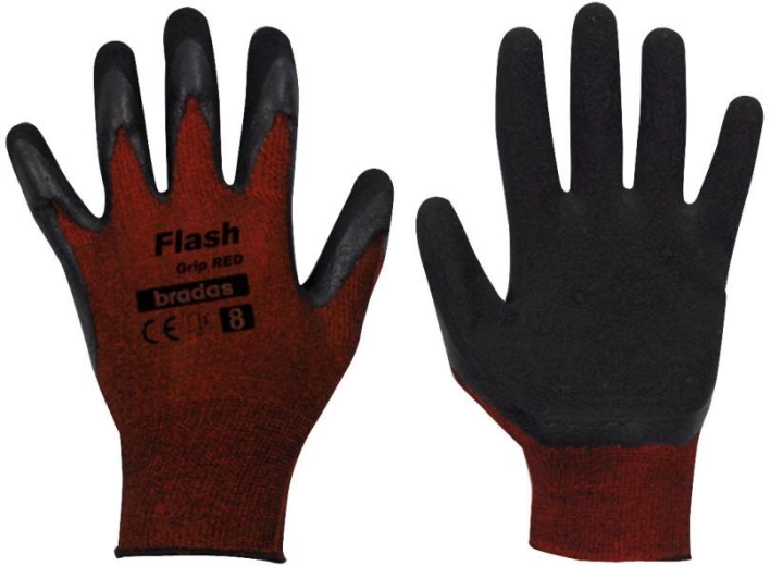Γάντια εργασίας Flash Grip από λάτεξ, μέγεθος 9