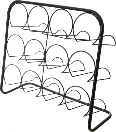 Μαύρη μεταλλική βάση κρασιού 45 × 14 × 38 cm
