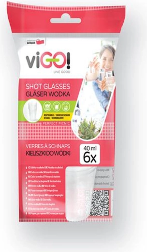 Πλαστικά σφηνοπότηρα 40 ml, σετ 6 τεμ.