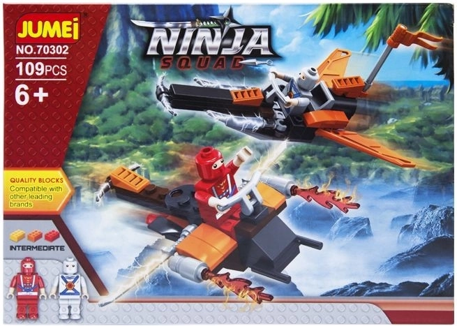 Κατασκευαστικό σετ Jumei Ninja Squad – πολεμιστές νίντζα 109 κομμάτια - 1 τεμάχιο