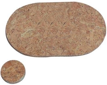Στρογγυλά σουβέρ από φελλό 10 cm, λεία (6 τεμ.)