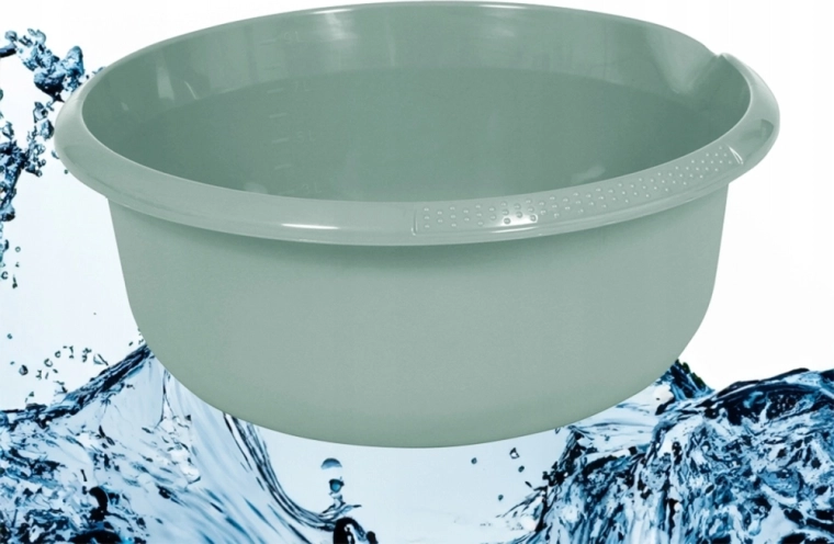Στρογγυλή λεκάνη Nordic green 36 cm, 9 l με στόμιο έκχυσης