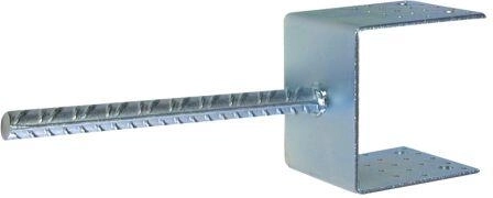 Πέλμα αγκύρωσης στο έδαφος 80 × 80 mm γαλβανισμένο