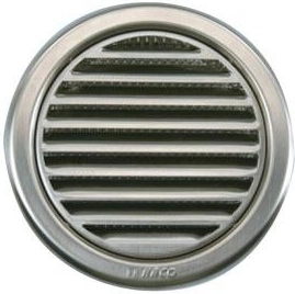 Γρίλια εξαερισμού με σήτα, διάμετρος 110 mm, ανοξείδωτη