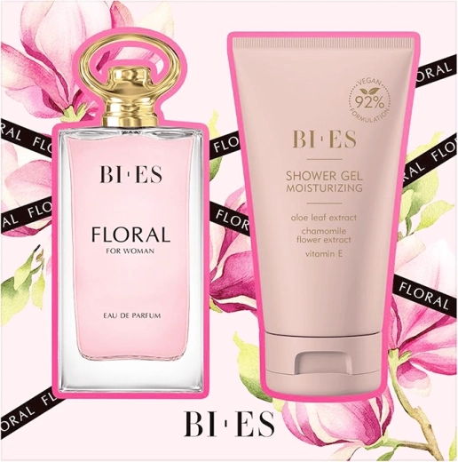 Σετ δώρου για γυναίκες BI-ES Floral – Eau de Parfum 90 ml + αφρόλουτρο 150 ml