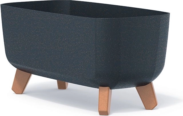 Ζαρντινιέρα με ποδαράκια GRACIA CASE ECO WOOD 39 cm ανθρακί