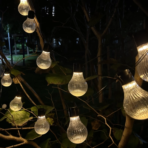 Ηλιακή γιρλάντα κήπου STRIPES 10 LED ζεστό λευκό 3,8 m