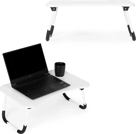 Πτυσσόμενο τραπεζάκι για laptop 60 × 40 cm, λευκό, ModernHome