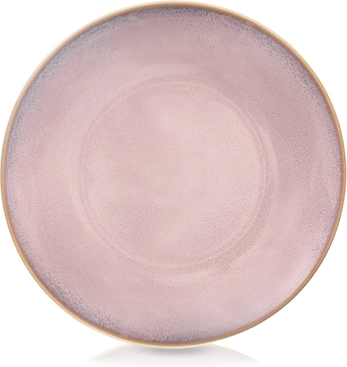 Ροζ κεραμικό ρηχό πιάτο φαγητού Glaze 27 cm