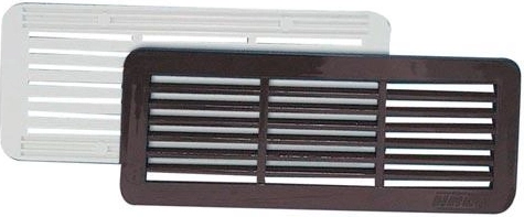 Γρίλια αερισμού με καπάκι 150 × 60 mm, λευκή, 2 τεμ.