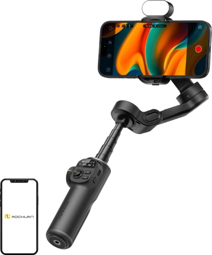 AOCHUAN Smart X2 σταθεροποιητής για smartphone με φωτισμό RGB μαύρο