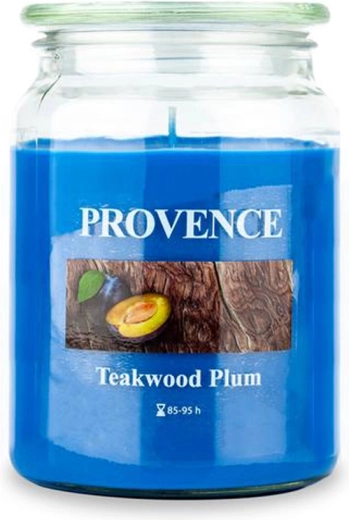 Αρωματικό κερί σε γυαλί PROVENCE ξύλο τικ και δαμάσκηνο 95 ώρες