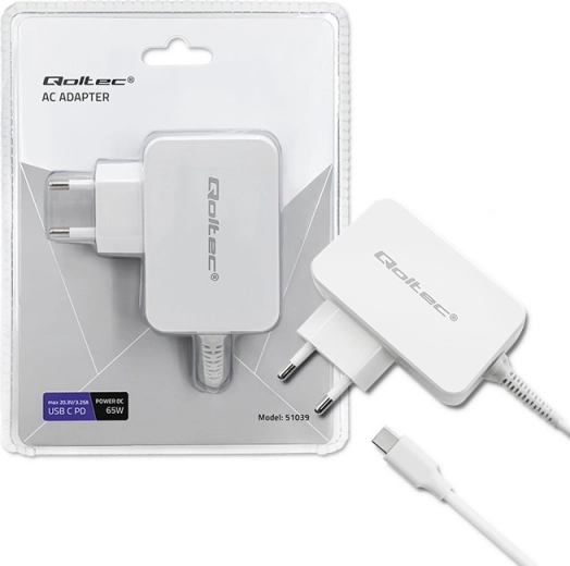 Αντάπτορας πρίζας USB-C 65 W Power Delivery Λευκός