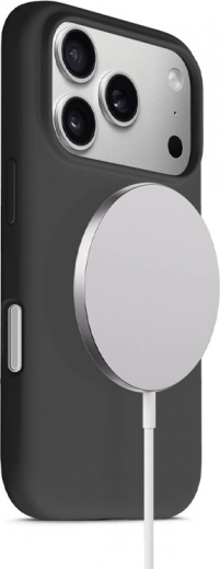 Μαγνητική θήκη σιλικόνης color cover για Apple iPhone 17 Pro (μαύρη, MagSafe)