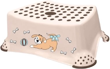 Παιδικό αντιολισθητικό σκαλοπατάκι Dog, μπεζ