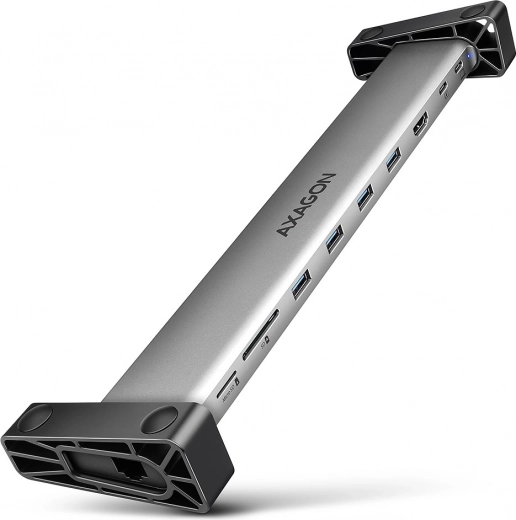 Axagon HMC-10HLS USB-C hub 9σε1 με HDMI 4K/60 Hz, GLAN, αναγνώστη καρτών και PD 100 W