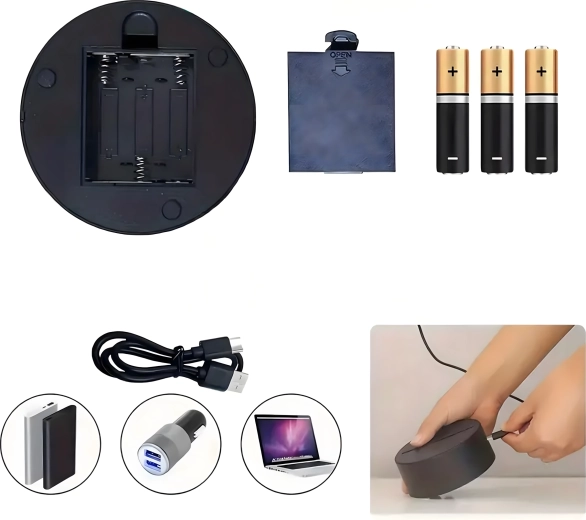 Τροφοδοσία USB και με μπαταρίες