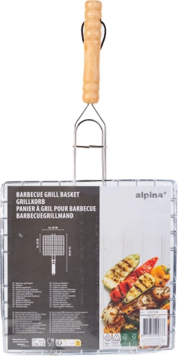 Σχάρα ψησίματος για κρέας με ξύλινη λαβή 20 × 20 cm