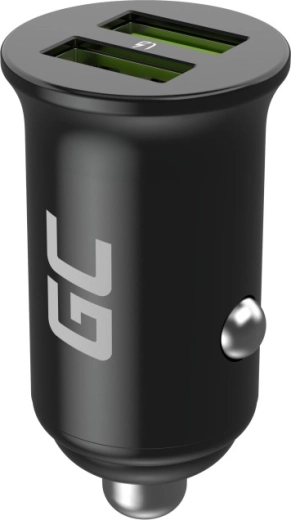 Φορτιστής αυτοκινήτου GREENCELL PowerRide Nano 36W, 2× USB-A, γρήγορη φόρτιση Ultra Charge