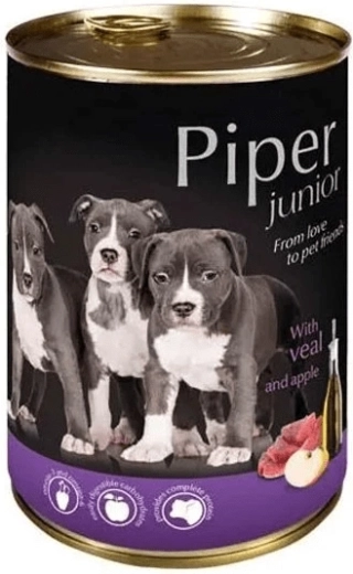 Piper Junior κονσέρβα για κουτάβια – μοσχαρίσιο κρέας και μήλο 400 g