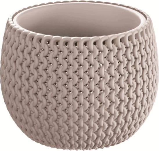 Γλάστρα Splofy Bowl με ένθετο 18 cm – μόκα