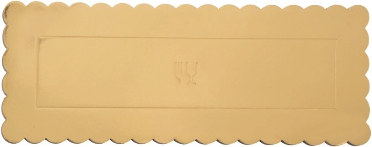 Χρυσή ορθογώνια βάση για τούρτα 33 × 12 cm