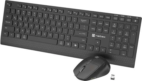 Natec Stingray 2 ασύρματο σετ πληκτρολογίου και ποντικιού (2 σε 1) με tilt scroll