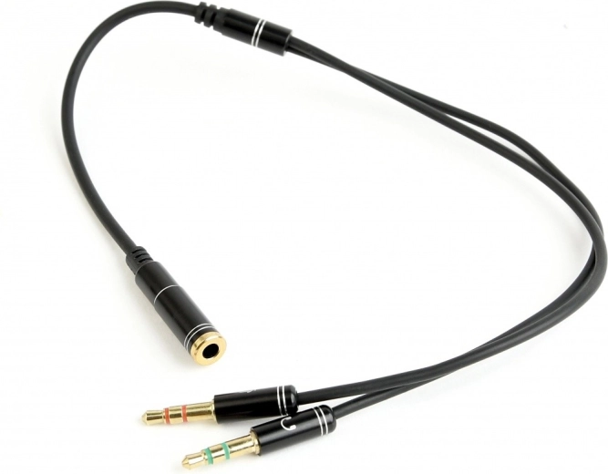Προσαρμογέας ήχου 4pin σε 2× 3,5 mm minijack, 0,2 m