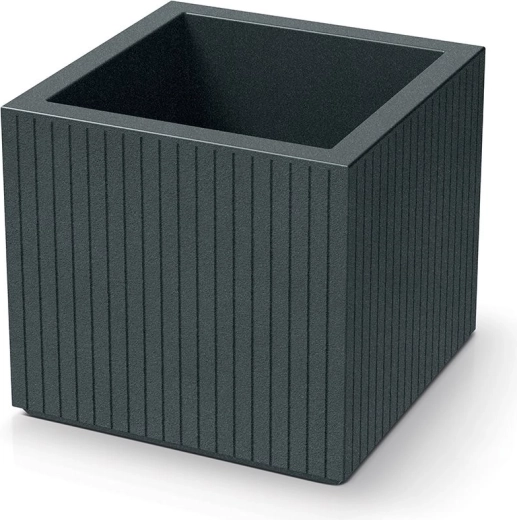 Γλάστρα Coro Square 40 × 40 cm γραφίτη