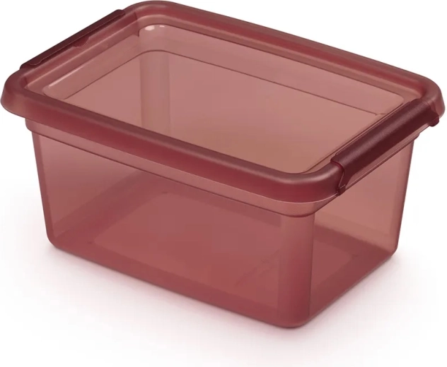 Basestore δοχείο τροφίμων με καπάκι και κλιπς Rhubarb 1,5 l