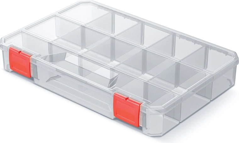 Οργανωτής SQR BOX με διαφανές καπάκι 27,5 × 18,6 × 4,1 cm
