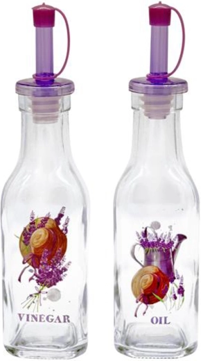 Γυάλινα μπουκάλια για λάδι και ξίδι TORO 180 ml – λεβάντα, 2 τεμ.