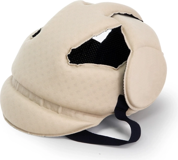 Προστατευτικό παιδικό κράνος Okbaby No shock για μπουσούλημα μπεζ