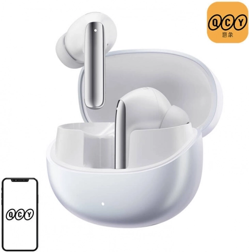 Ασύρματα ακουστικά TWS QCY MeloBuds Pro HT08 με ANC, λευκά