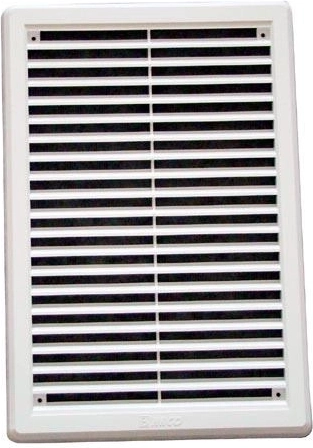 Γρίλια αερισμού με σίτα 200 × 300 mm λευκή