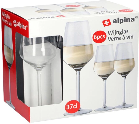 Ποτήρια για λευκό κρασί Alpina 370 ml, σετ 6 τεμαχίων