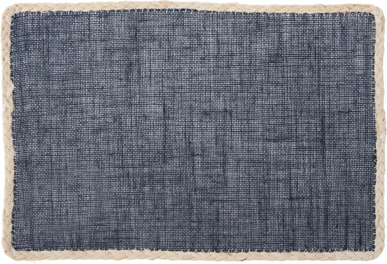 Ορθογώνιο σουπλά τραπεζιού 45 × 30 cm, σκούρο μπλε με μπεζ ρέλι