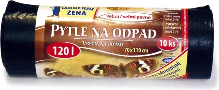 Σακούλες απορριμμάτων 120 l μαύρες (10 τεμ.)